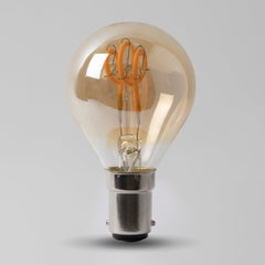 2w B15 Vintage Edison Golf Ball LED Light Bulb 1800K T-Spiral Filament Dimmable