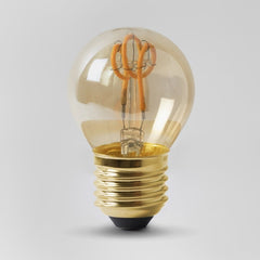 2w E27 ES Vintage Edison Golf Ball LED Light Bulb 1800K T-Spiral Filament High CRI Dimmable