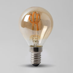 2w E14 SES Vintage Edison Golf Ball LED Light Bulb 1800K T-Spiral Filament High CRI Dimmable