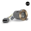 10 PACK - Antique Brass GU10 Fire Rated IP65 Downlight - SE Home