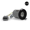 10 PACK - Matt Black GU10 Fire Rated IP65 Downlight - SE Home