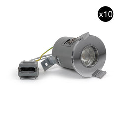 10 PACK - Polished Chrome GU10 Fire Rated IP65 Downlight - SE Home