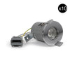 10 PACK - Polished Chrome GU10 Fire Rated IP65 Downlight - SE Home
