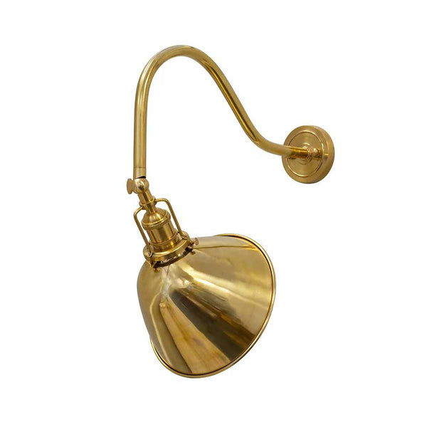Claridge Polished Brass Adjustable Reading Wall Light - SE Home