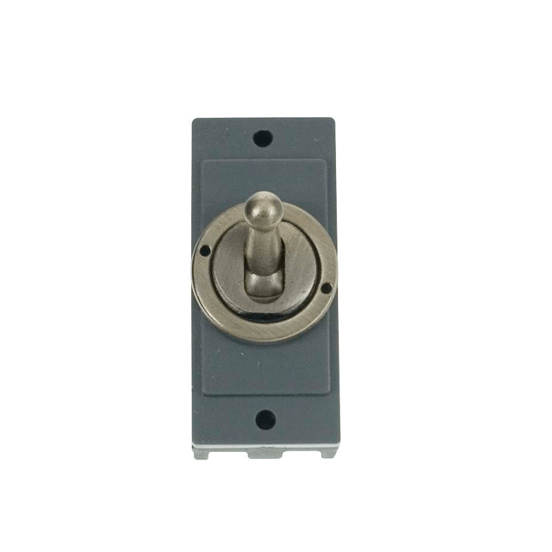 Minigrid 1 Gang Intermediate Toggle Switch - Antique Brass