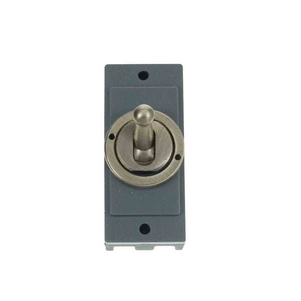 Minigrid 1 Gang Intermediate Toggle Switch - Antique Brass