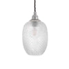 Huxley Prismatic Pineapple Glass Pendant Light - Nickel - SE Home