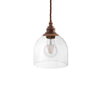 Larkin Clear Glass Pendant Light - Old English Brass - SE Home