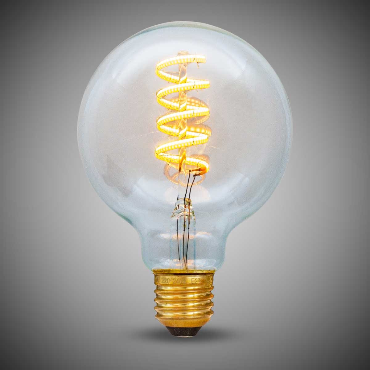 7W Globe G95 Dim to warm E27 Clear LED Bulb - SE Home