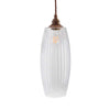 Henley Curve Fluted Glass Pendant Light - Old English Brass - SE Home