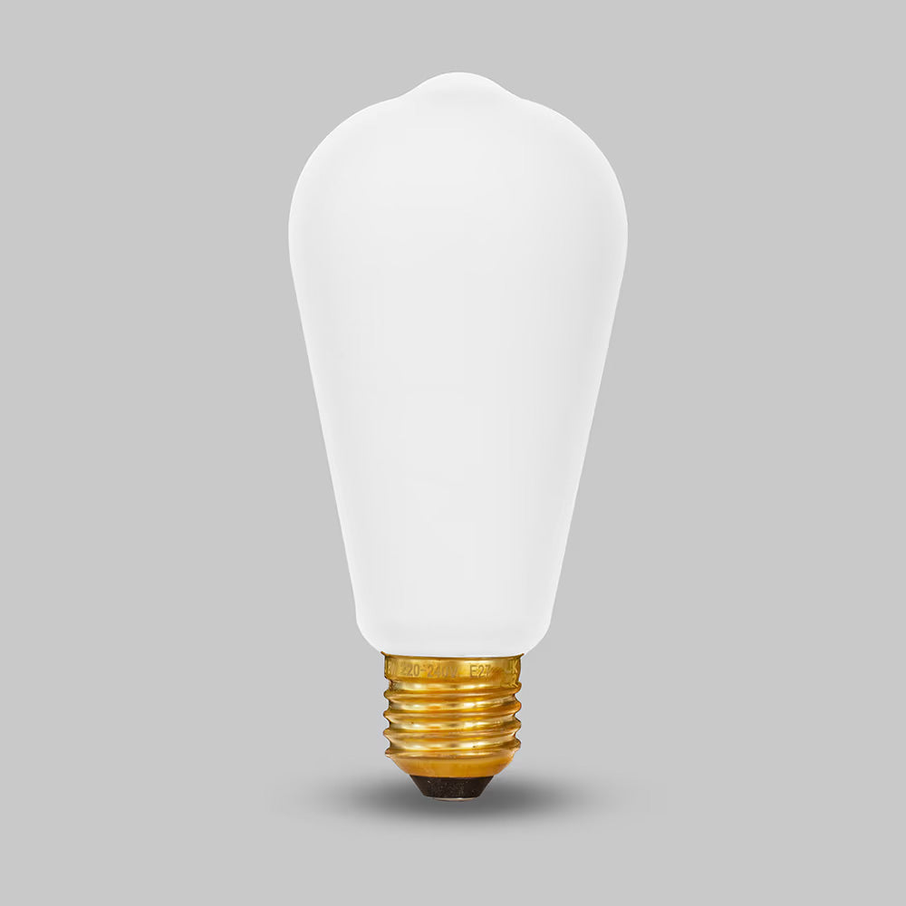 8W 2800K Warm White E27 Matt White ST64 Teardrop Dimmable LED Light Bulb - SE Home
