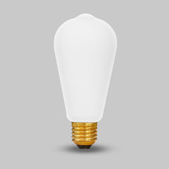8W 2800K Warm White E27 Matt White ST64 Teardrop Dimmable LED Light Bulb - SE Home