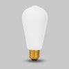8W 2800K Warm White E27 Matt White ST64 Teardrop Dimmable LED Light Bulb - SE Home