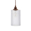 Henley Cylinde Glass Pendant Light with Small Cap - Old English Brass - SE Home