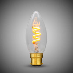 3W CANDLE C35 Dim to warm B22 Clear LED Bulb - SE Home