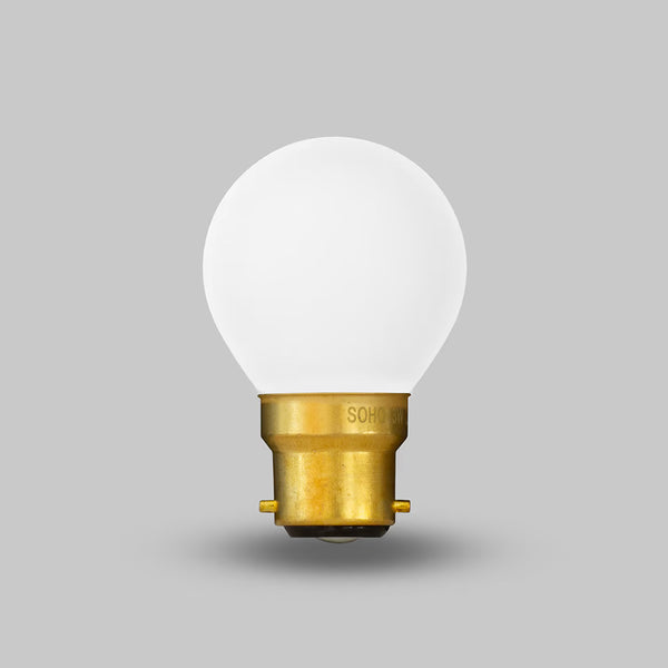 3W Dim to Warm B22 Matt White G45 Golfball High CRI LED Light Bulb