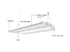 LED Low Bay Light - Wattage Selectable - 150lm/W