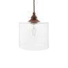 Lowell Petite Clear Glass Pendant Light - Old English Brass - SE Home