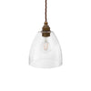 Potter Clear Glass Pendant Light - Old English Brass - SE Home