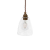 Dickens Clear Glass Pendant Light - Old English Brass - SE Home