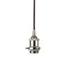 Nickel Decorative Bulb Holder with Black Round Cable