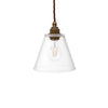 Rosetti Clear Glass Pendant Light - Old English Brass - SE Home
