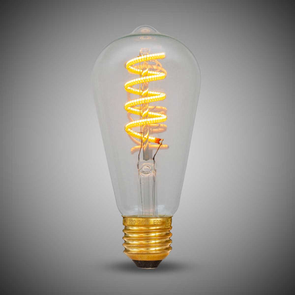 7W Edison ST64 Dim to warm E27 Clear LED Bulb - SE Home