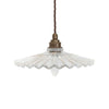 Fluted Fan Glass Pendant Light - Old English Brass - SE Home
