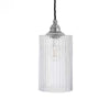 Henley Cylinde Glass Pendant Light with Small Cap - Nickel - SE Home