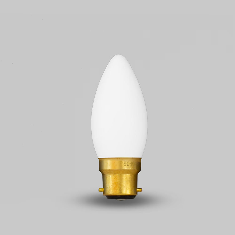 3W Dim to Warm B22 Matt White Candle High CRI LED Light Bulb