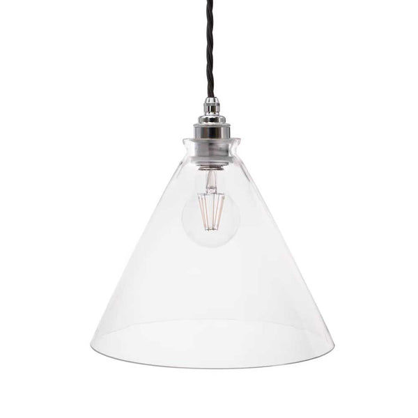 Thomas Clear Glass Pendant Light - Nickel - SE Home
