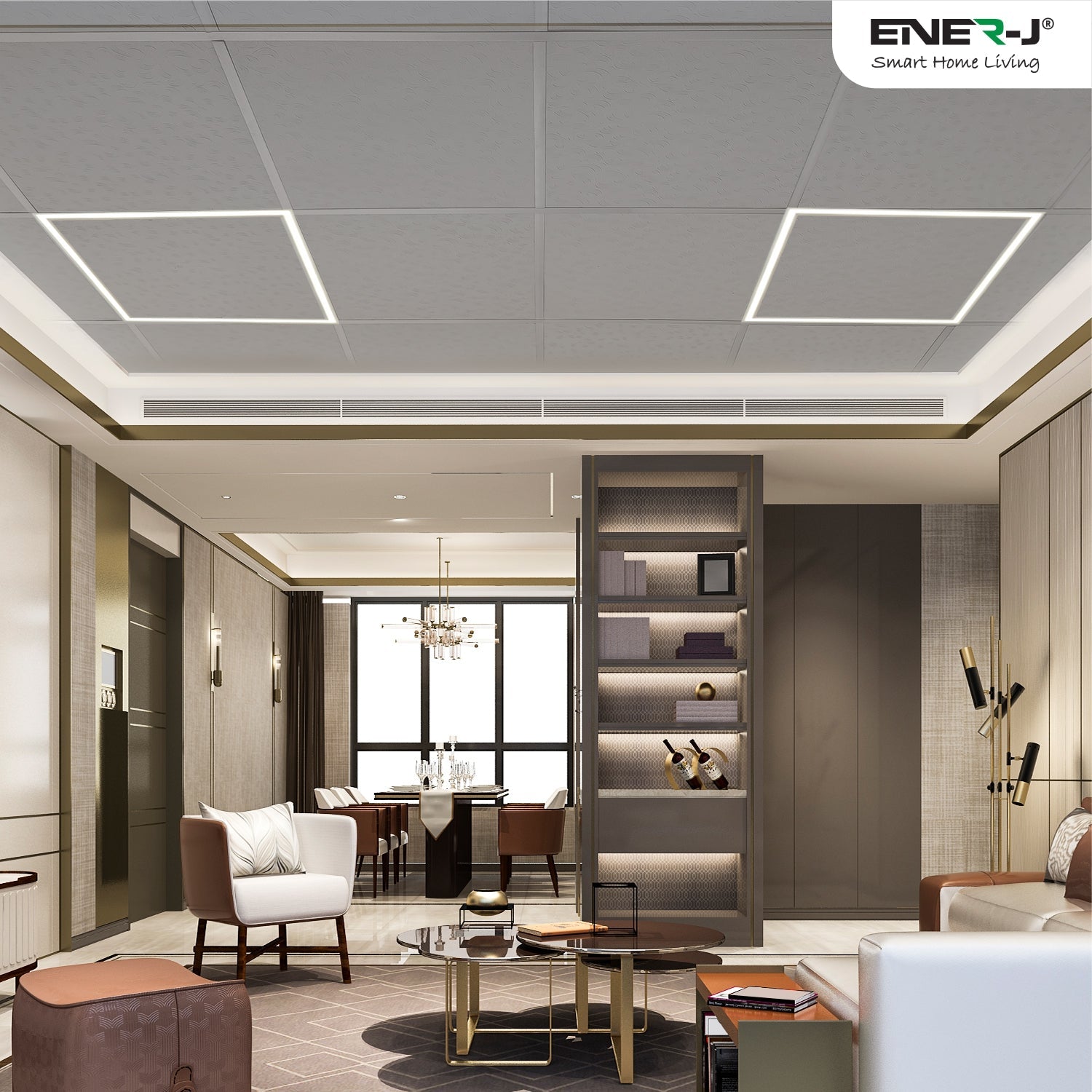 40W LED Super Bright Frame Border Line LED Light Panel Ceiling Lamp, 60x60cms, 40W with 4000 Lumens, 3 Years Warranty (Pack of 6)