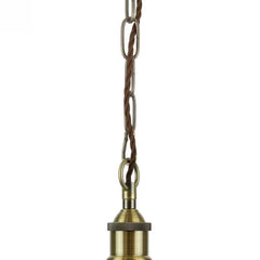 Lowell Grand Clear Large Glass Cylinder Pendant Light - Antique Brass