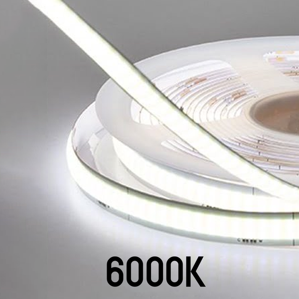 5 Meter 24V LED COB Strip 6000K IP65 (Power Supply Not Included)