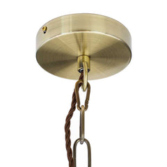 Harington Clear Dome Glass Pendant Light - Antique Brass