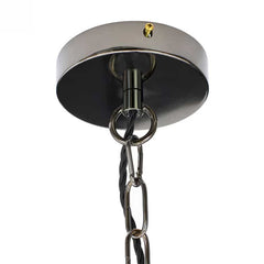 Du Maurier Prismatic Stepped Dome Glass Pendant Light - Black Nickel - SE Home
