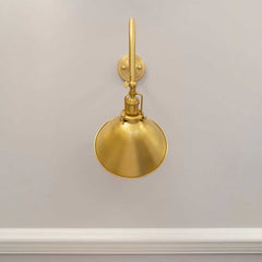Claridge Lacquered Aged Brass Adjustable Reading Wall Light