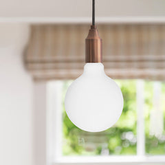 8W 2800K Warm White E27 Matt White G125 Dimmable LED Light Bulb - SE Home