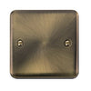 Curved Antique Brass 1 Gang Blank Plate - SE Home