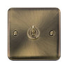 Curved Antique Brass 10AX 1 Gang 2 Way Toggle Light Switch - SE Home