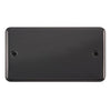 Curved Black Nickel 2 Gang Blank Plate - SE Home