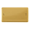 Curved Polished Brass 2 Gang Blank Plate - SE Home