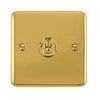 Curved Polished Brass 10AX 1 Gang 2 Way Toggle Light Switch - SE Home