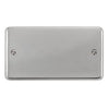 Curved Polished Chrome 2 Gang Blank Plate - SE Home
