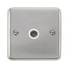 Curved Polished Chrome Single Coaxial Outlet - White Trim - SE Home