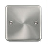 Curved Satin Chrome 1 Gang Blank Plate - SE Home
