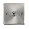 Curved Satin Chrome 10AX 1 Gang 2 Way Toggle Switch - SE Home