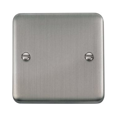 Curved Stainless Steel 1 Gang Blank Plate - SE Home