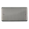 Curved Stainless Steel 2 Gang Blank Plate - SE Home