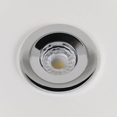 Polished Chrome CCT Fire Rated LED Dimmable 10W IP65 Downlight - SE Home